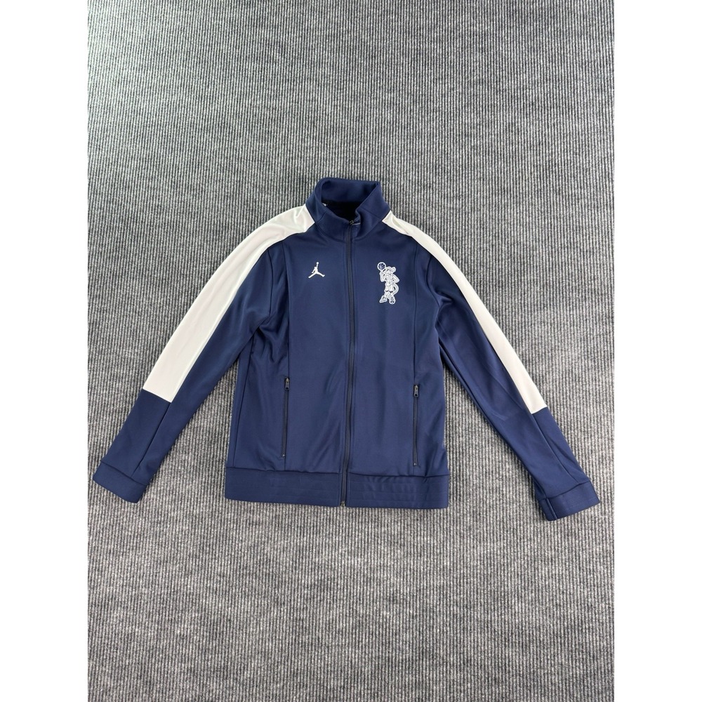 Air Jordan Jacket Mens Medium Blue White Zip Track Jumpman Training Gym Rat Logo